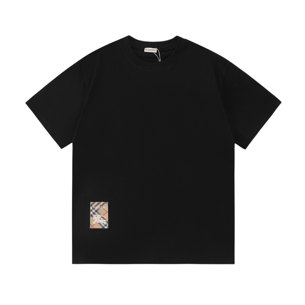 Burberry Check Patch Tee Black
