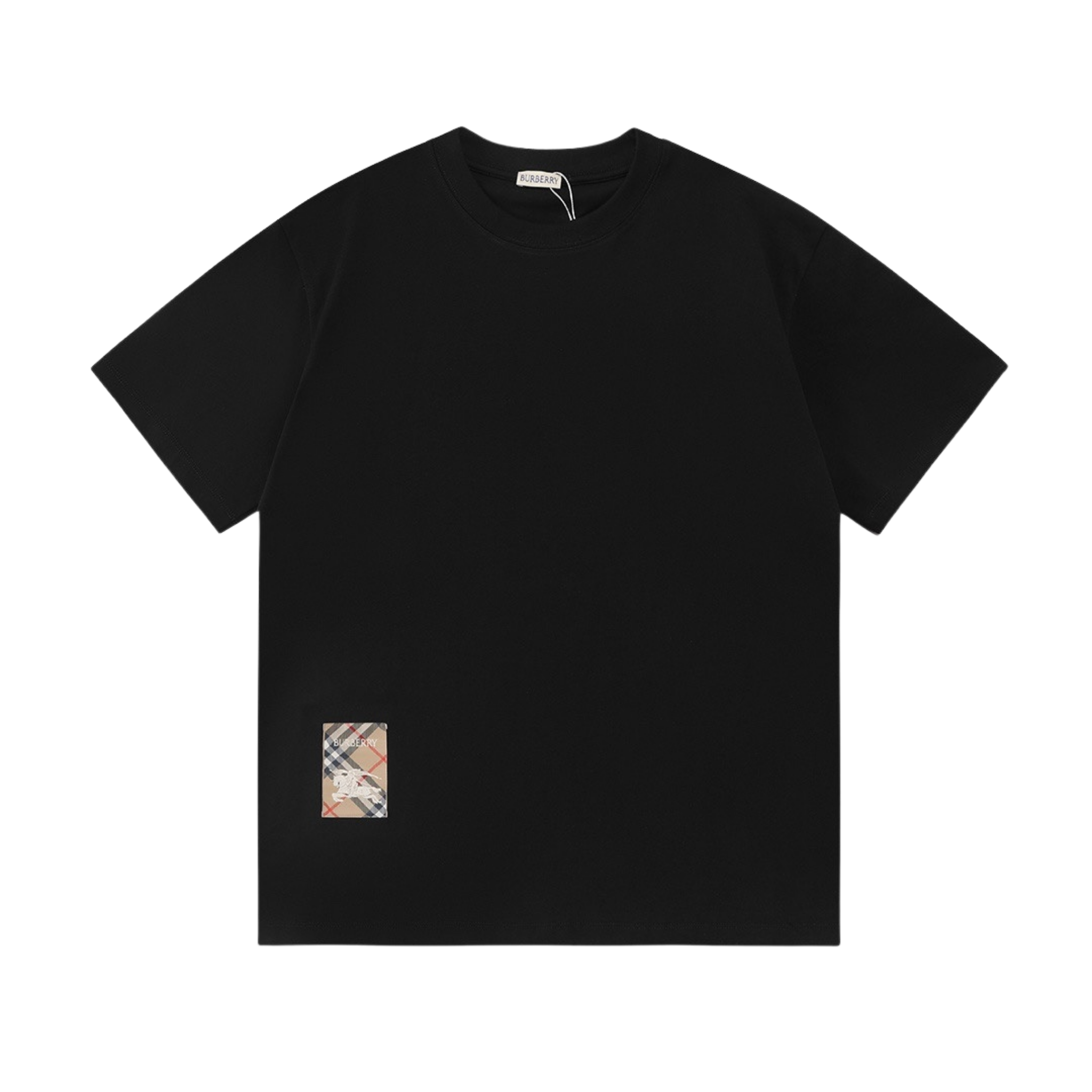 Burberry Check Patch Tee Black