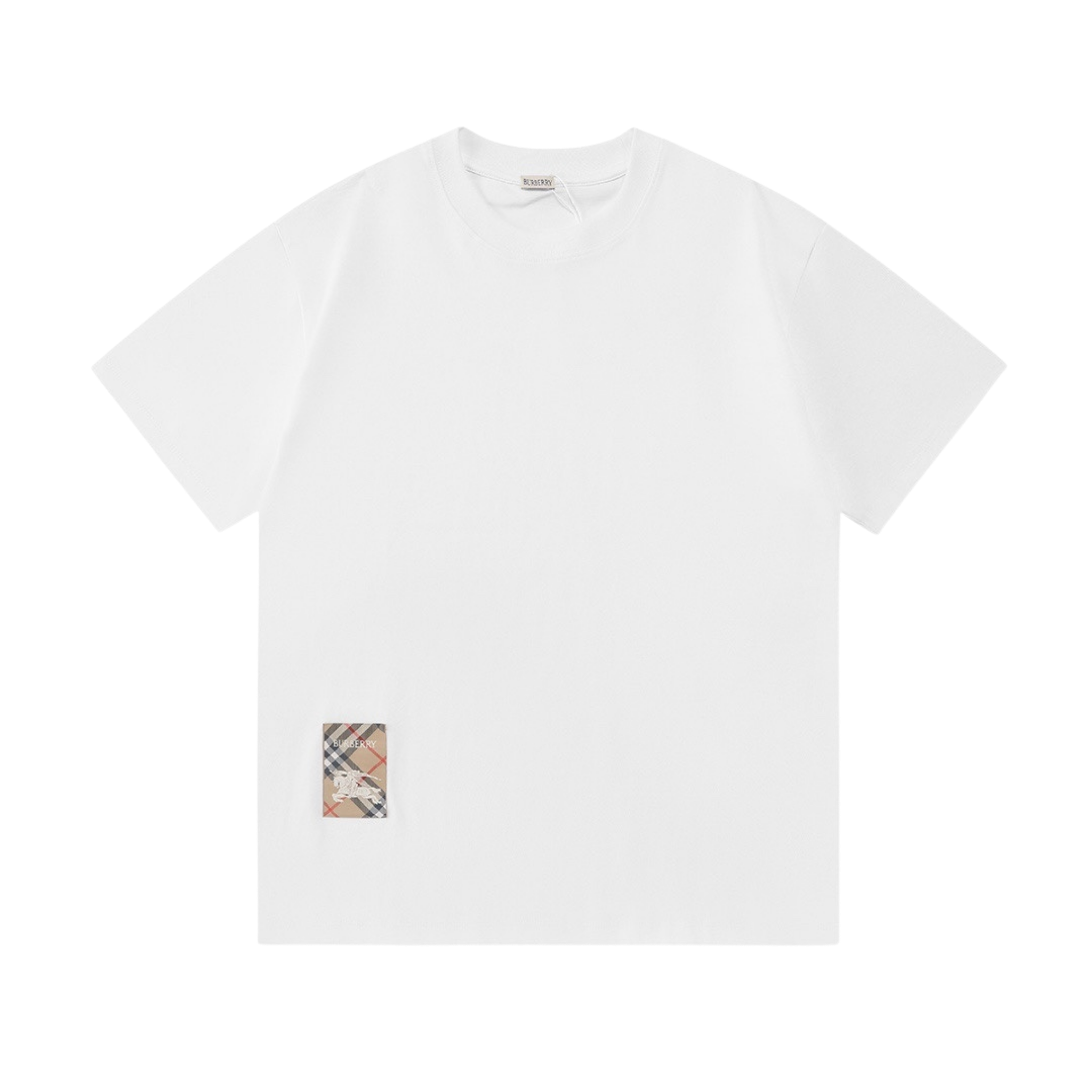 Burberry Check Patch Tee White