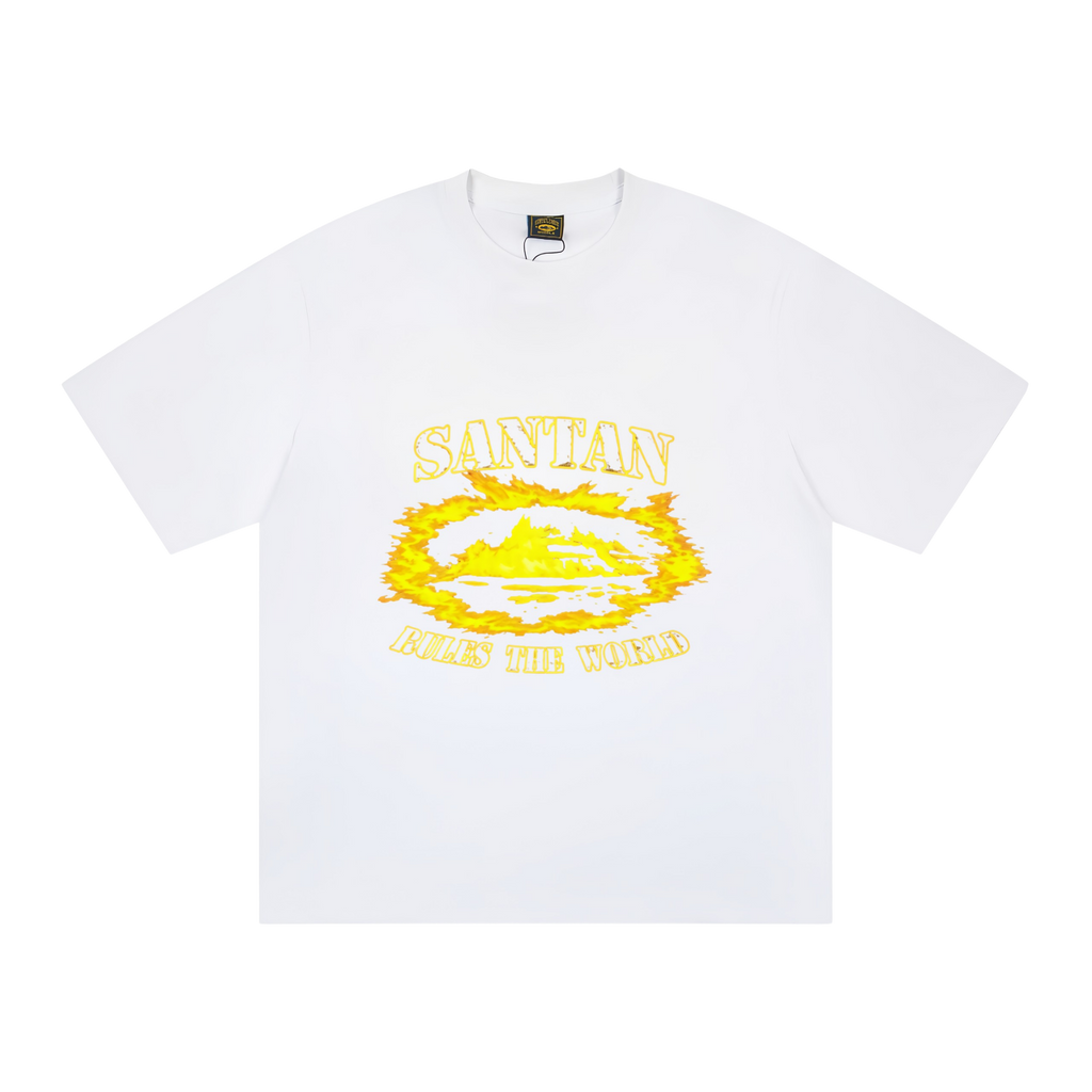 Santan Rules The World Tee White
