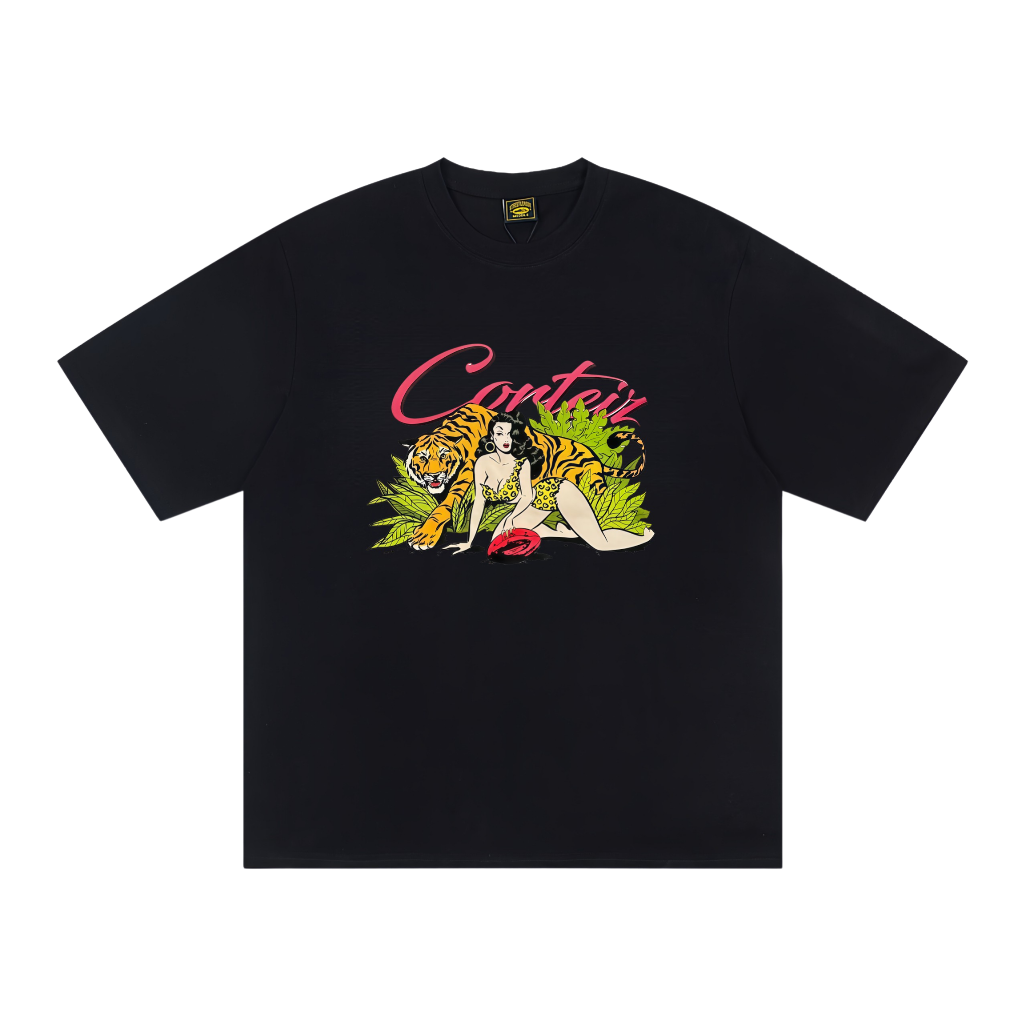 Corteiz Tiger Tee Black