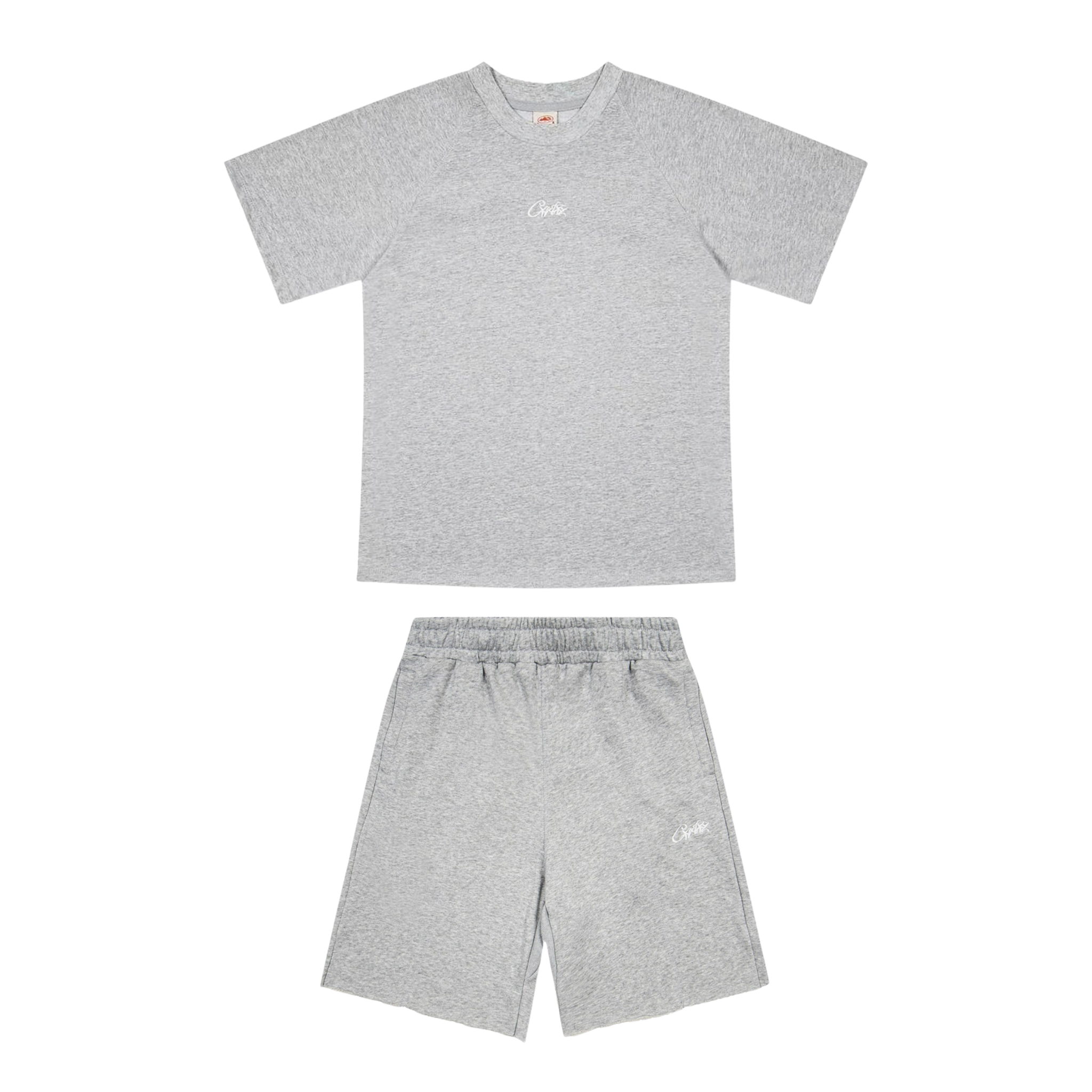 Corteiz Script Short Set Grey
