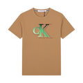 Calvin Klein Jeans CK Monogram Tee Camel Green