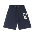 AMI Paris Ami de Coeur Shorts en color navy con logo de corazón, ideales para estilo y comodidad.