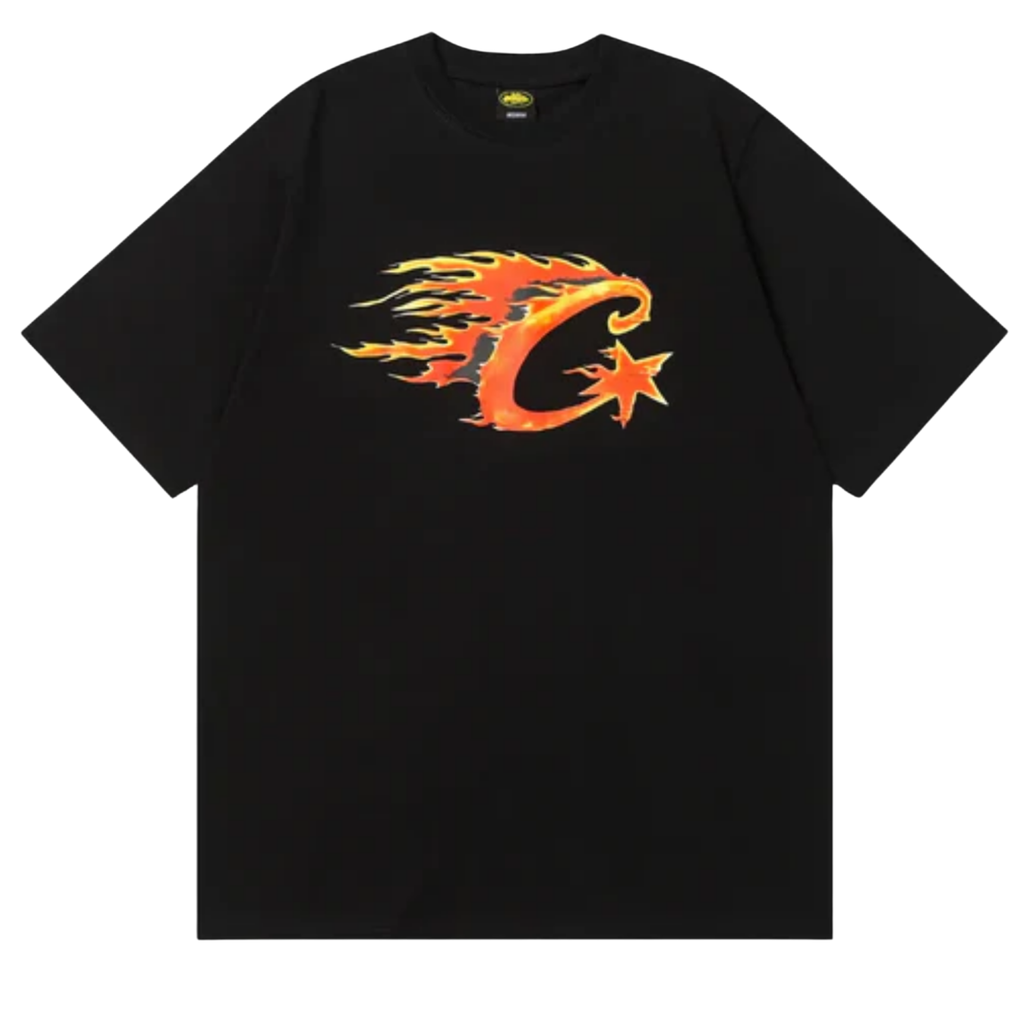 Corteiz Flame Crest Tee Black