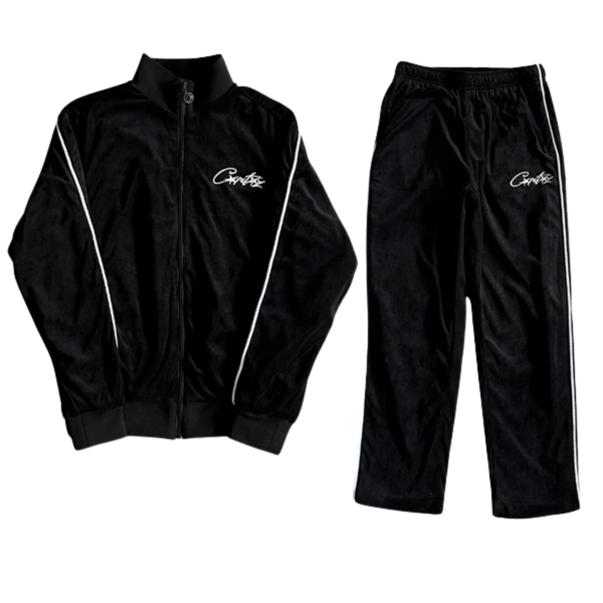 Corteiz Script Tracksuit Black